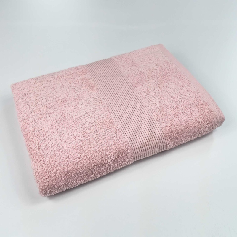 Рушник махровий з Бордюром GM Textile 50х90см 400г/м2 (Рожевий)